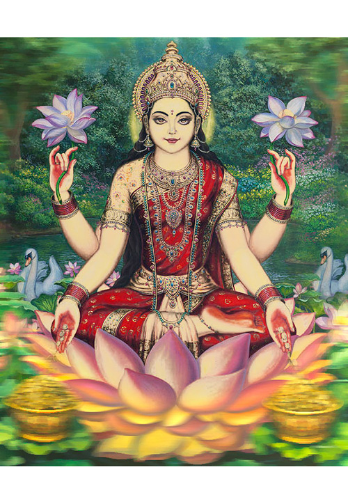 धन, सुख, वैभव की अधिष्ठात्री देवी, विष्णु जी की अर्धांगिनी 'माता लक्ष्मी'
